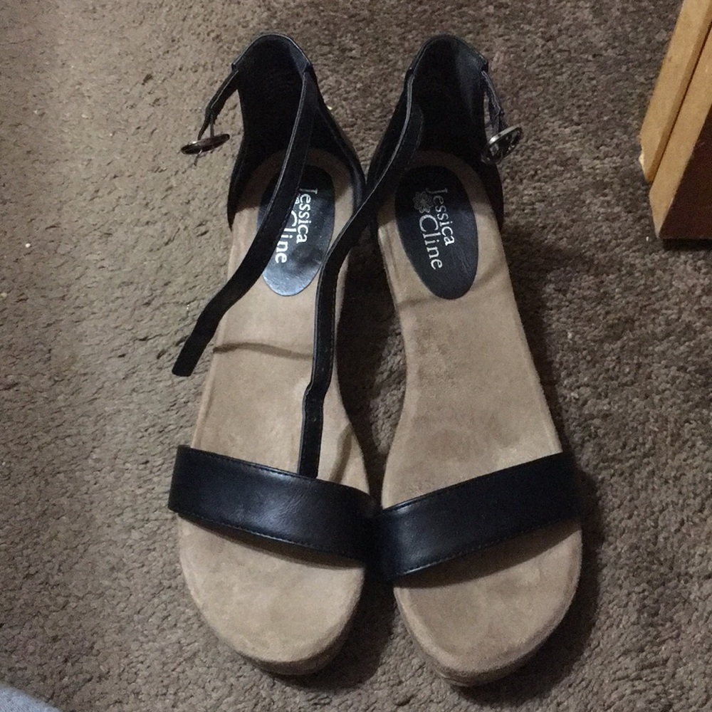 🎉3 for $20🎉Black strap Wedges